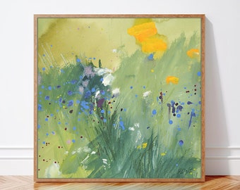 "Wildflowers Field" fine art print on canvas