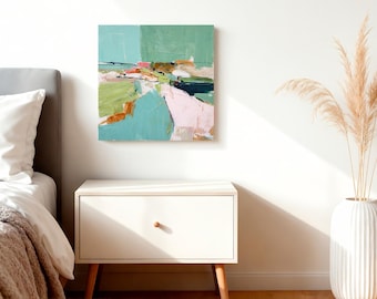 "Horizons", #41. Original 20" x 20" abstract landscape.