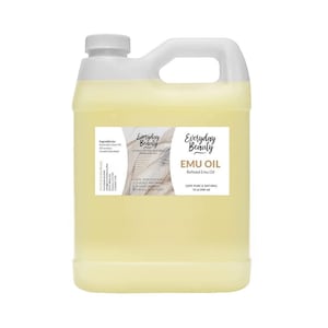 Pure Australian Emu Oil - All Natural 6X Refined for Face, Skin and Hair - Great for Sensitive Skin & Hair Growth - 32 Fl Oz