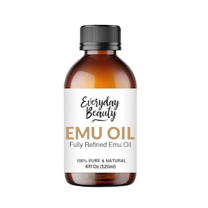 Pure Australian Emu Oil - All Natural 6X Refined for Face, Skin and Hair - Great for Sensitive Skin & Hair Growth - 4 Fl Oz