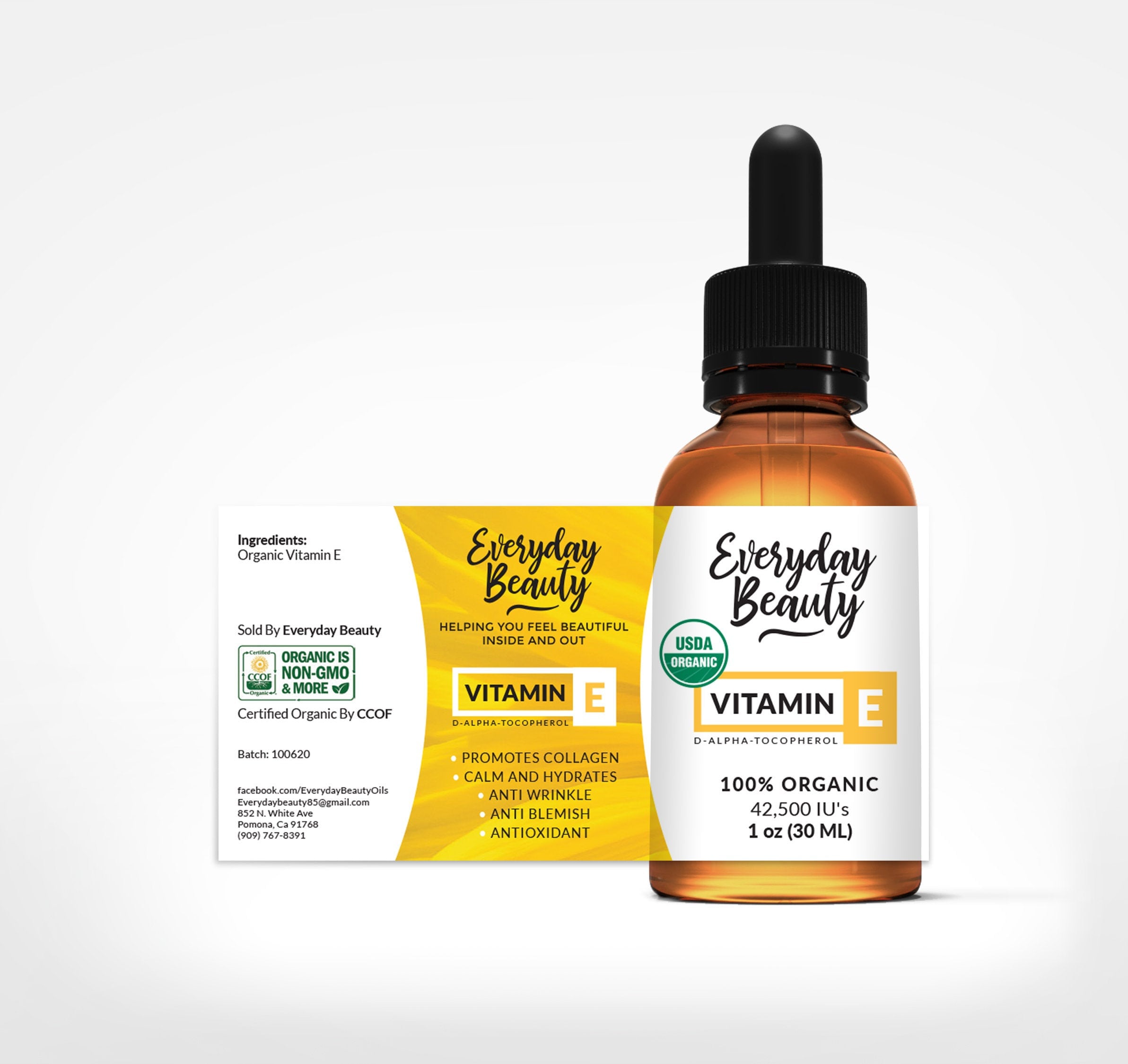 Organic Vitamin E Oil Dalpha Tocopherol USDA Certified 100 Etsy