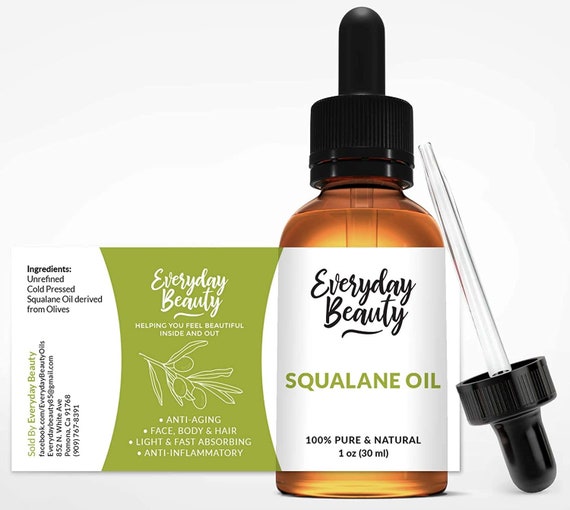 Squalane Oil 100 Pure and Natural Plant Derived Facial Oil Etsy