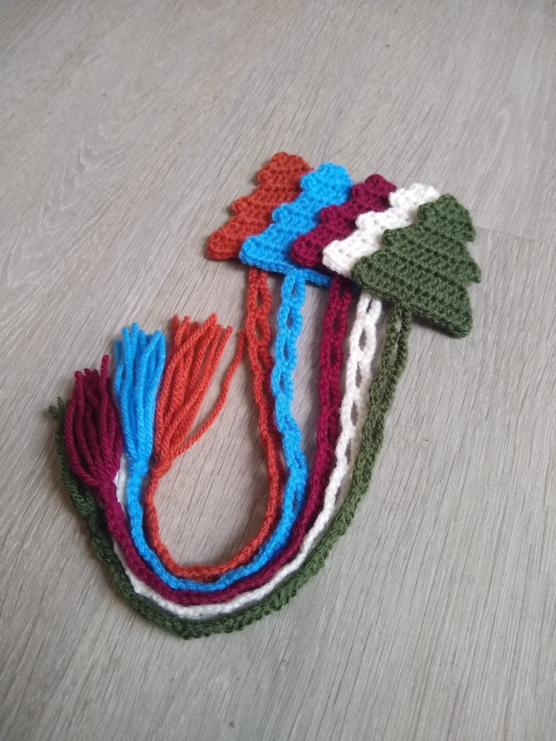 Crochet Christmas Tree Bookmark Crochet Bookmark Christmas Etsy