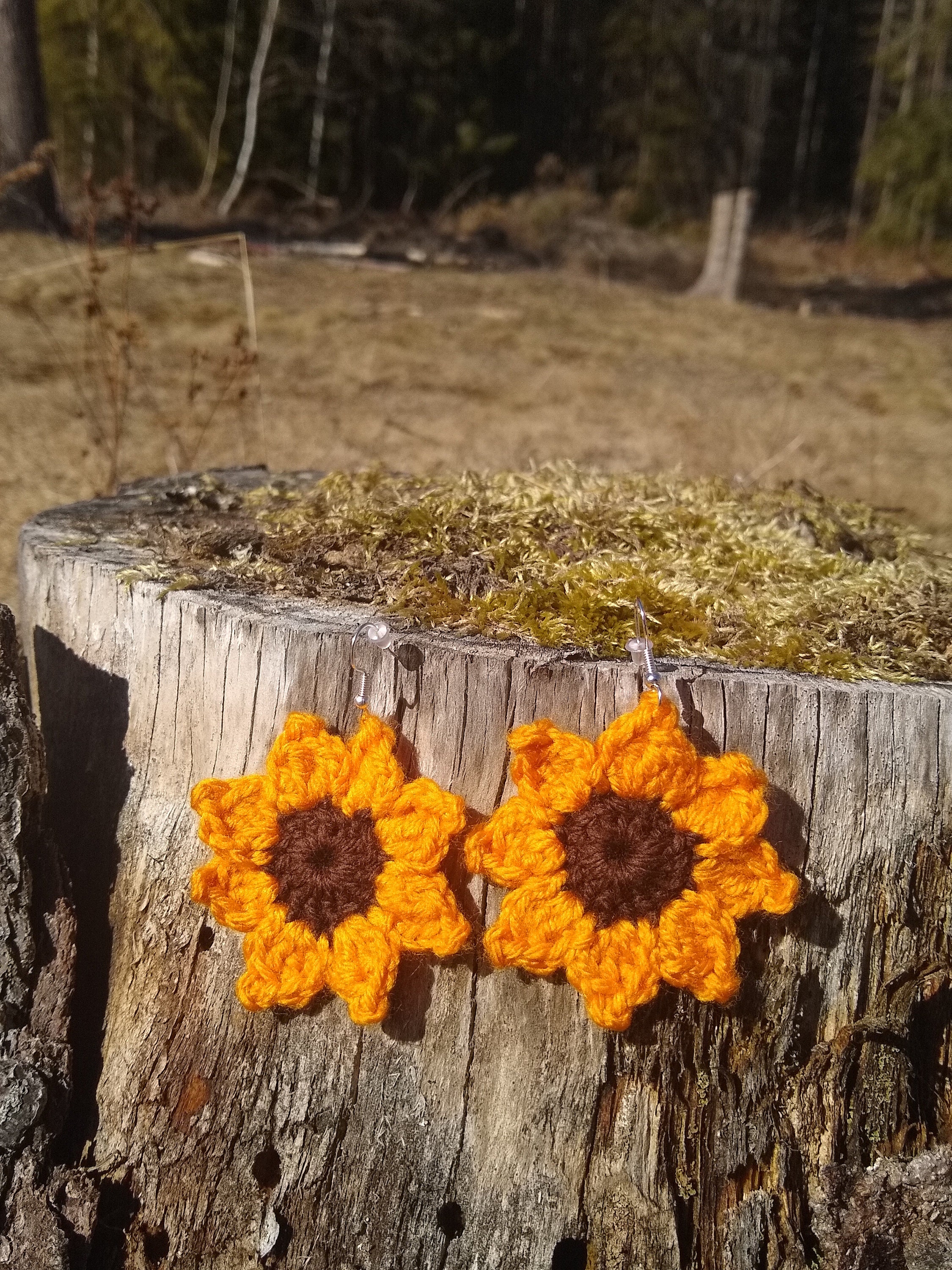 PDF Crochet Pattern Sunflower, Sunflower Appliques, Crochet Pattern for ...