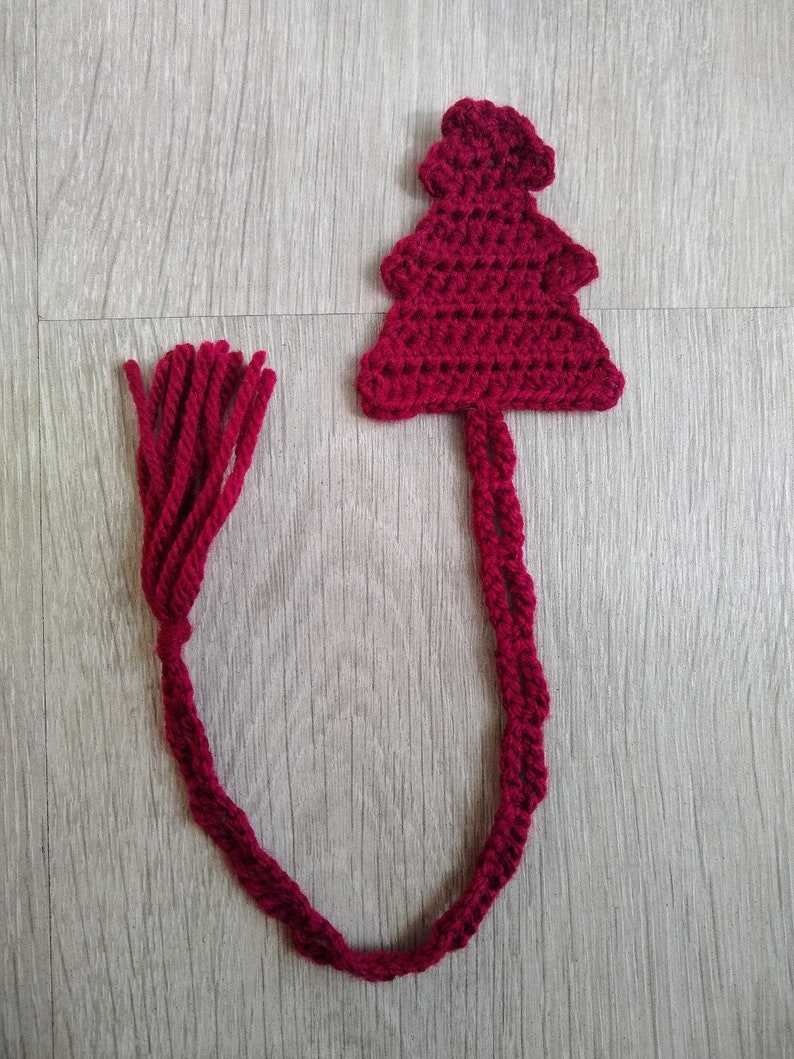 Crochet Christmas Tree Bookmark Crochet Bookmark Christmas Etsy