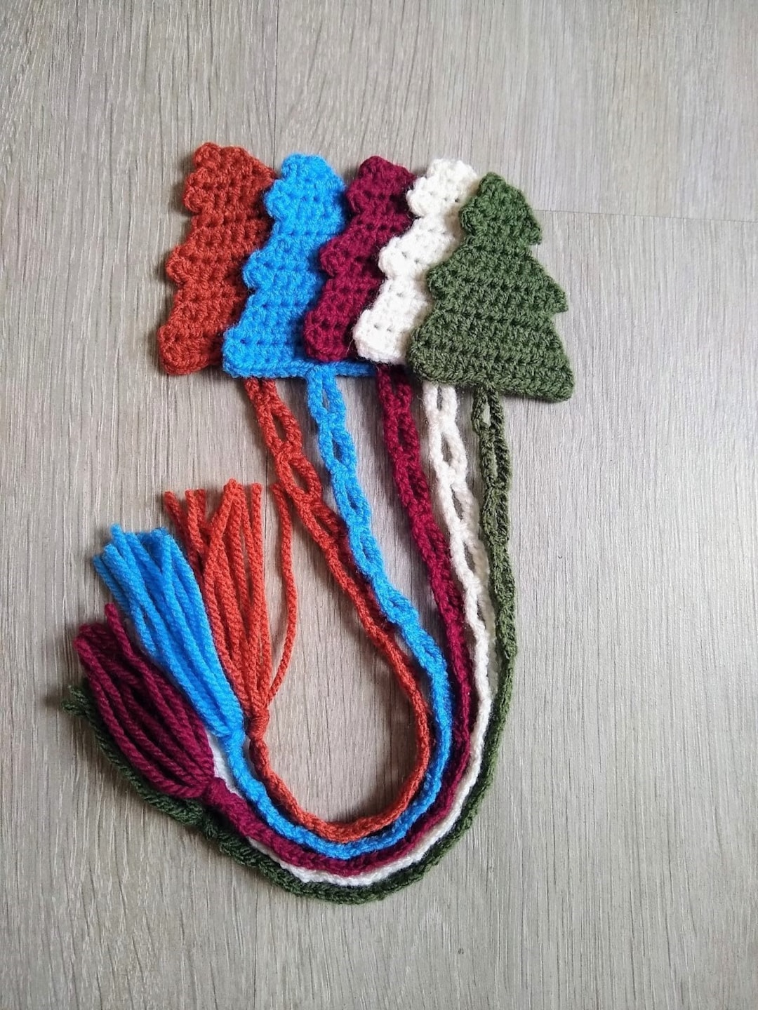 Crochet Christmas Tree Bookmark, Crochet Bookmark, Christmas Bookmark