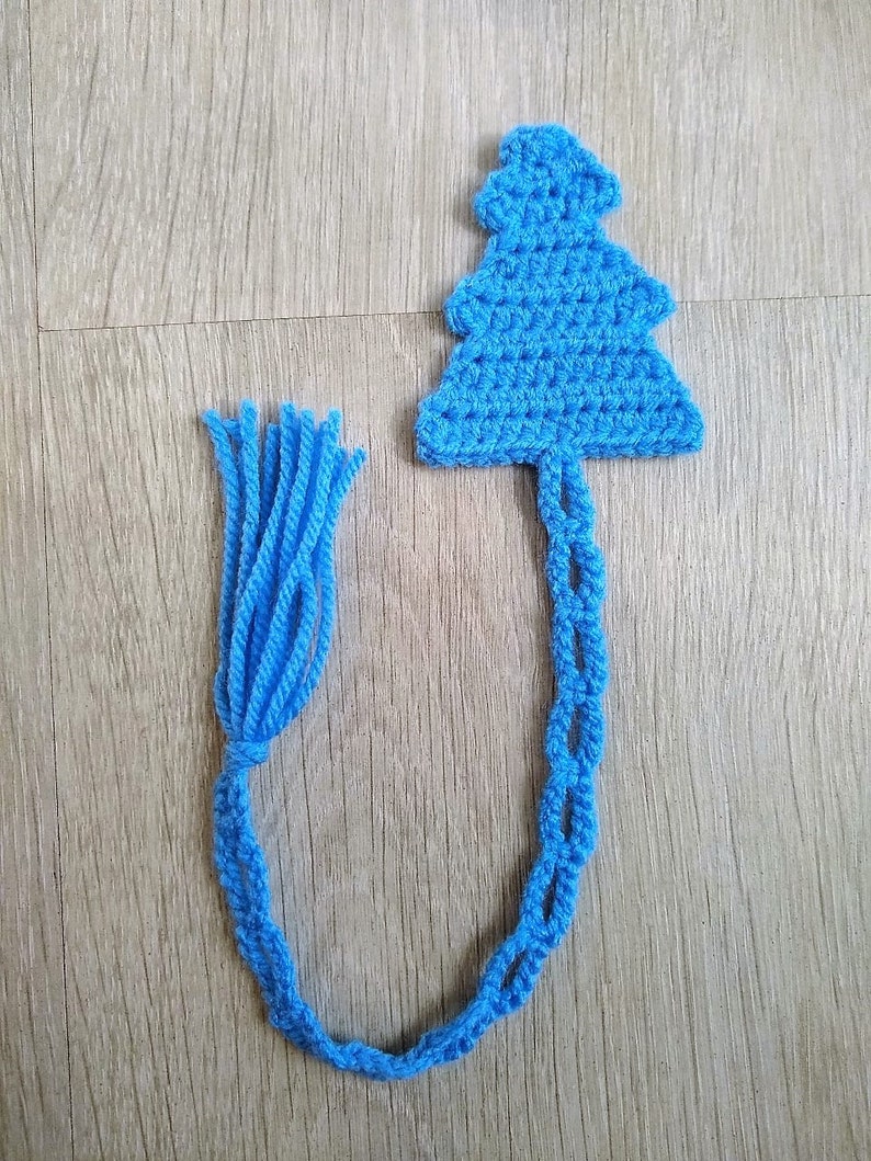 Crochet Christmas Tree Bookmark Crochet Bookmark Christmas Etsy