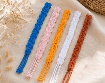 Crocheted headbands, boho headbands, handmade headbands, festival hippie hair accessories, colorful bandanas