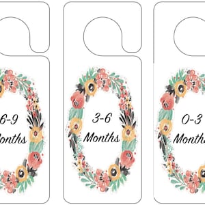 Floral nursery closet dividers