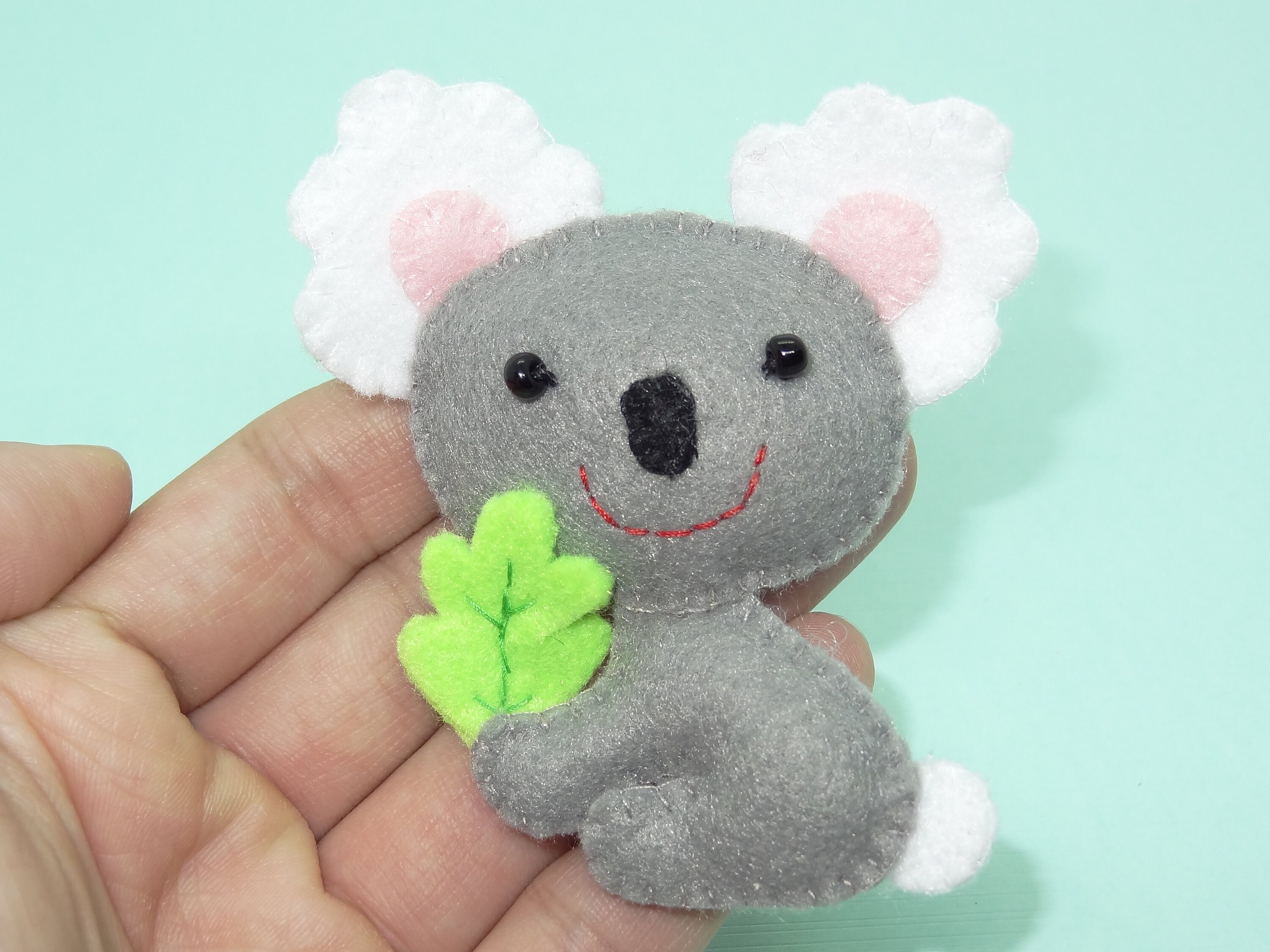Koala Felt PDF Pattern, Felt Animal Sewing Pattern, Handsewn Crafts
