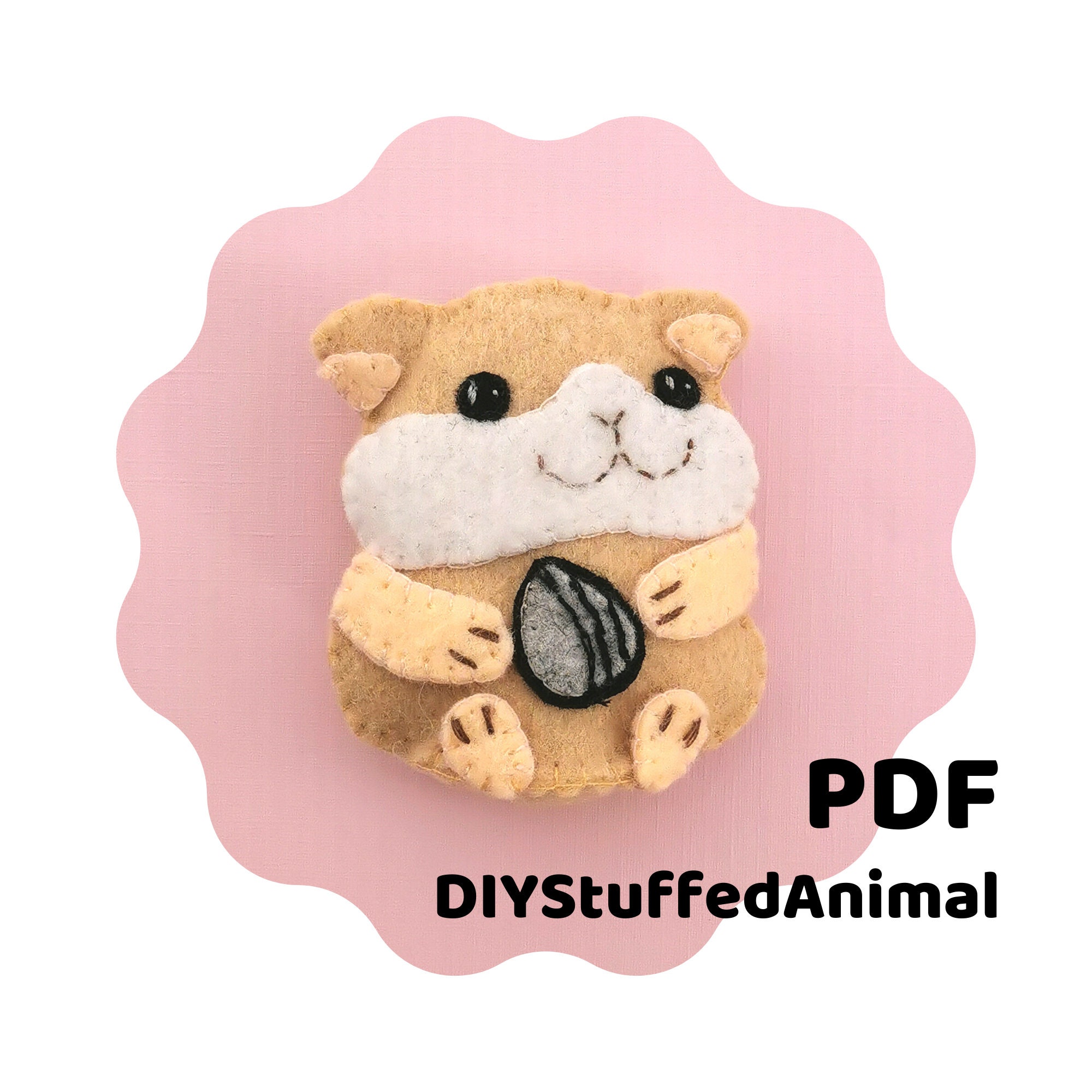 Customizable Pets Felt Animals Plush Sewing Pattern Digital Download, SVG  File Included, Dogs, Cats, Hamster, Pet Portrait, Ornaments 