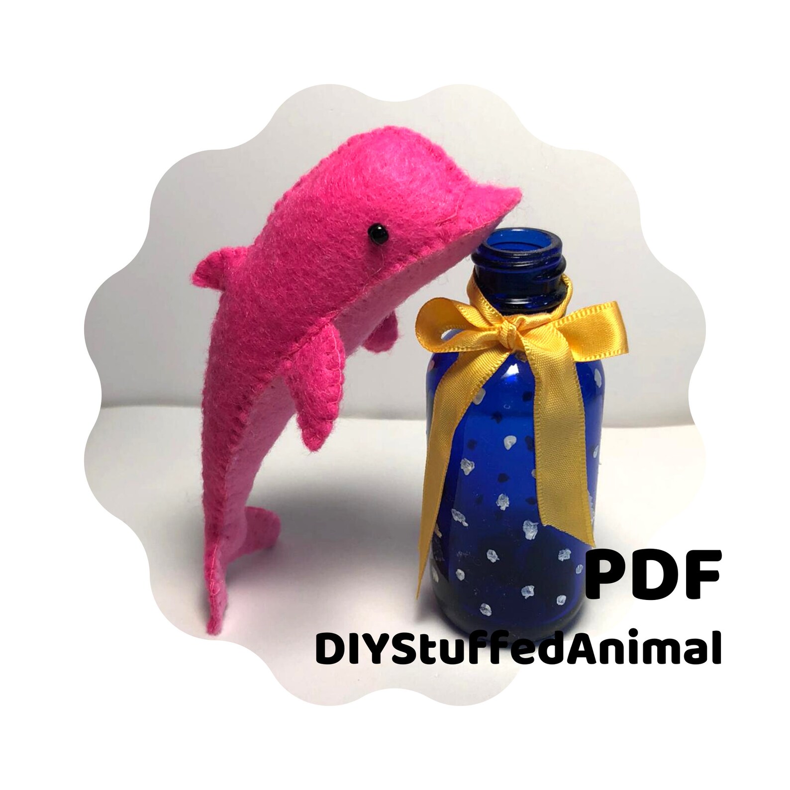 Dolphin Felt PDF Pattern Felt Animal Sewing Pattern Etsy