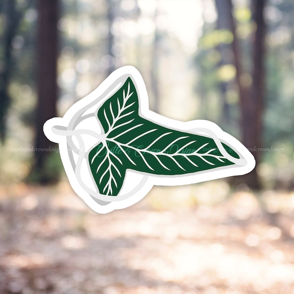 Leaf of Lorien | Hobbit/Lord of the Rings Inspired Sticker | 3" Waterproof