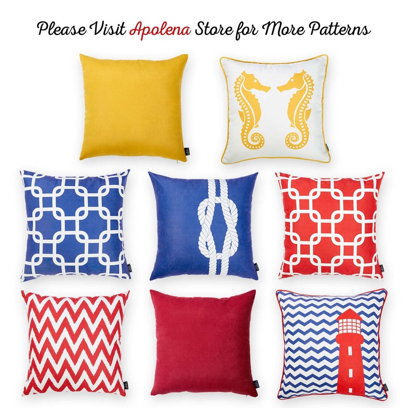 Throw Pillow Cover 18x18-Nautica Blue Latice Decorative Throw Pillow Cover