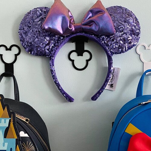 Set of Mouse Display Wall Hooks, Mouse Ears Display, Backpack Hooks