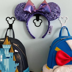 Set of Mouse Display Wall Hooks, Mouse Ears Display, Backpack Hooks