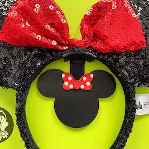 Mouse with Bow Ear Display Wall Hook, Mouse Ear Display, Headband Display