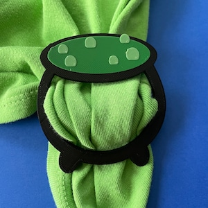 Cauldron Scarf Slide, T-shirt Clip, T-shirt Ring, Fish Extender Gift, Grab Bag Gift