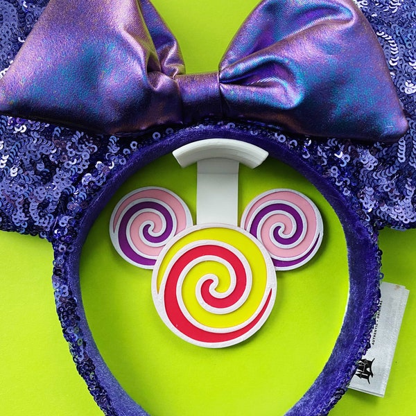 Lollipop Swirl Ear Display Wall Hook, Mouse Ear Display, Headband Display