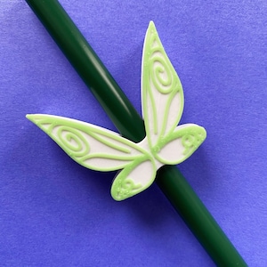 Pixie Wings Straw-kick, Straw Sliders, Straw Decorations, Fish Extender Gift, Grab Bag Gift, Straw Toppers