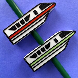 Monorail Straw-kick, Straw Sliders, Straw Decorations, Fish Extender Gift, Grab Bag Gift, Straw Toppers
