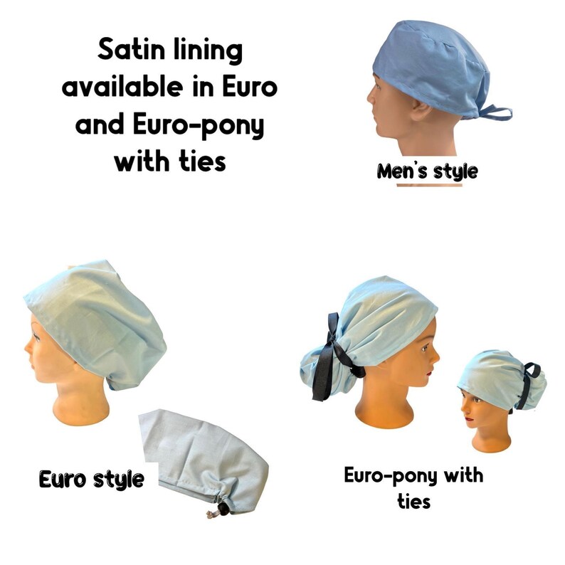 Pink Cheetah Scrub Cap: Funny scrub hat. Satin lined option. Euro with toggle, pony with ties or men’s styles zdjęcie 4