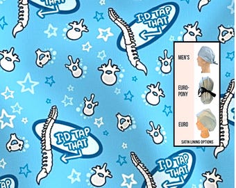 I’d tap that - funny scrub hat: Satin lined option