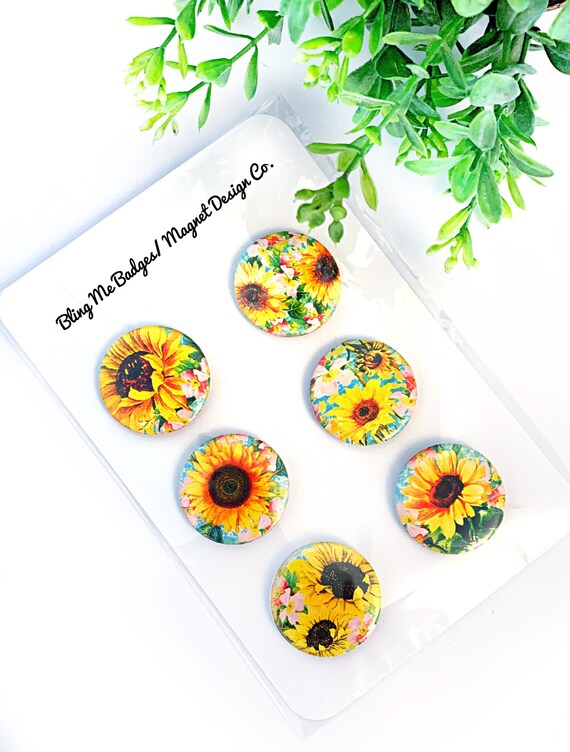 set Sunflowers set of 6. Refrigerator Etsy