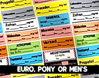 Anesthesia Med Stickers Scrub Cap. Satin lined options