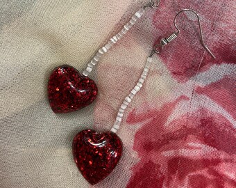 Petites boucles d'oreilles coeur pour la Saint-Valentin