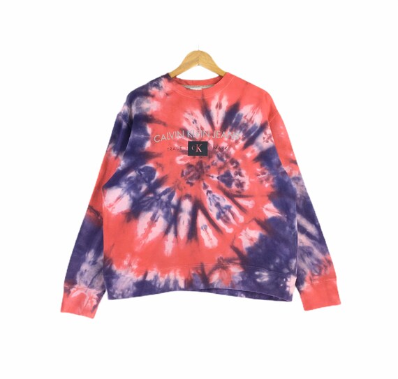 Calvin Klein Custom Tie Dye Bleach Wash Big Logo P