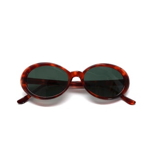 Authentic 1990s Tortoise Vintage Oval Sunglasses