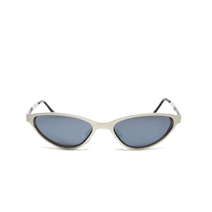 Autentici occhiali da sole vintage anni &#39;90 con montatura in filo d&#39;argento triangolare