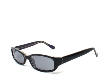 Authentic Vintage 90s Made Slim Transparent Blue Sunglasses