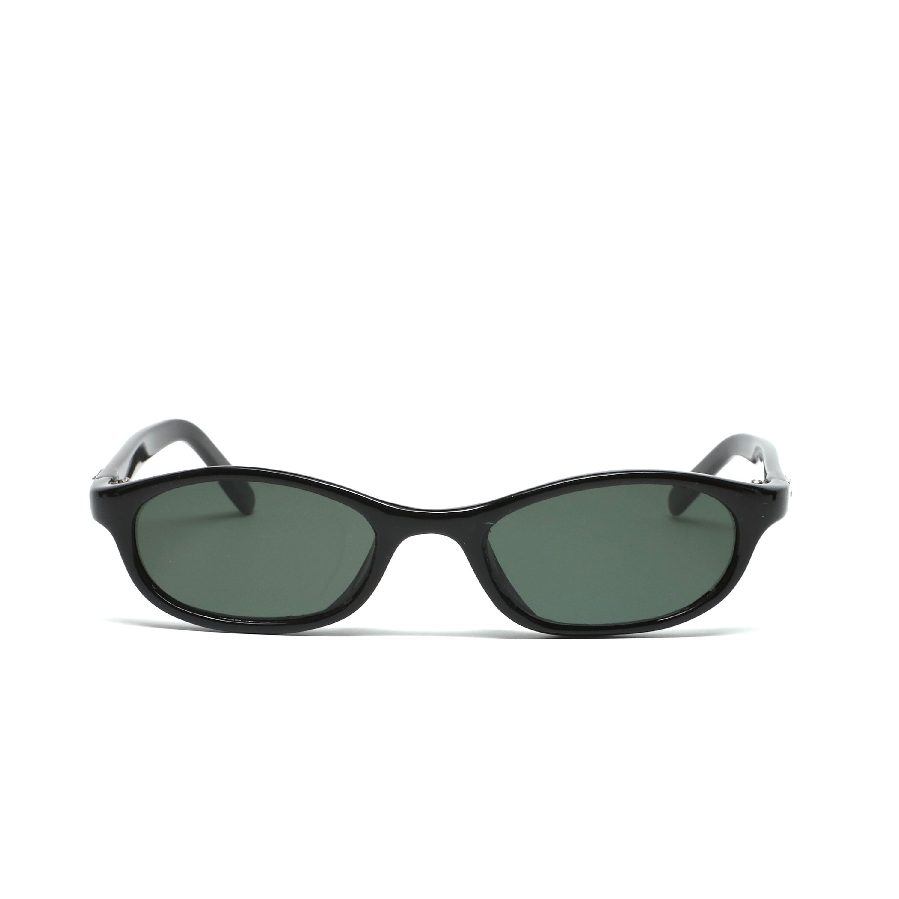 Authentic Vintage 90s Black Small Browline Frame Sunglasses 