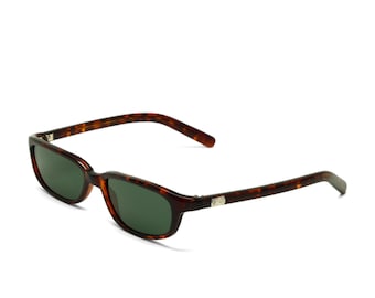 90s Deadstock Tortoise Rectangle Mod Authentic Vintage Sunglasses