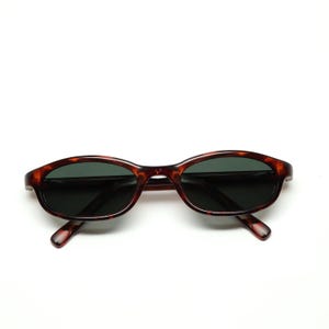 Authentic Vintage 90s Tortoise Small Browline Frame Sunglasses