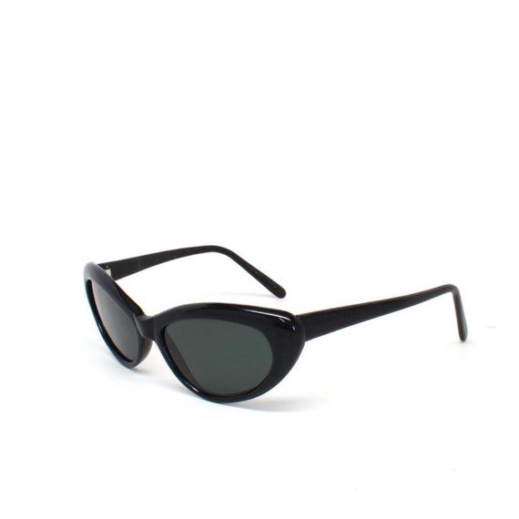 True Vintage 90s Black Triangle Deadstock Sunglas… - image 3