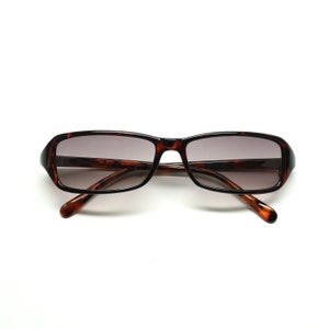 Vintage Late 90s Matrix Style Deadstock Black Wire Rectangle Frame Sunglasses