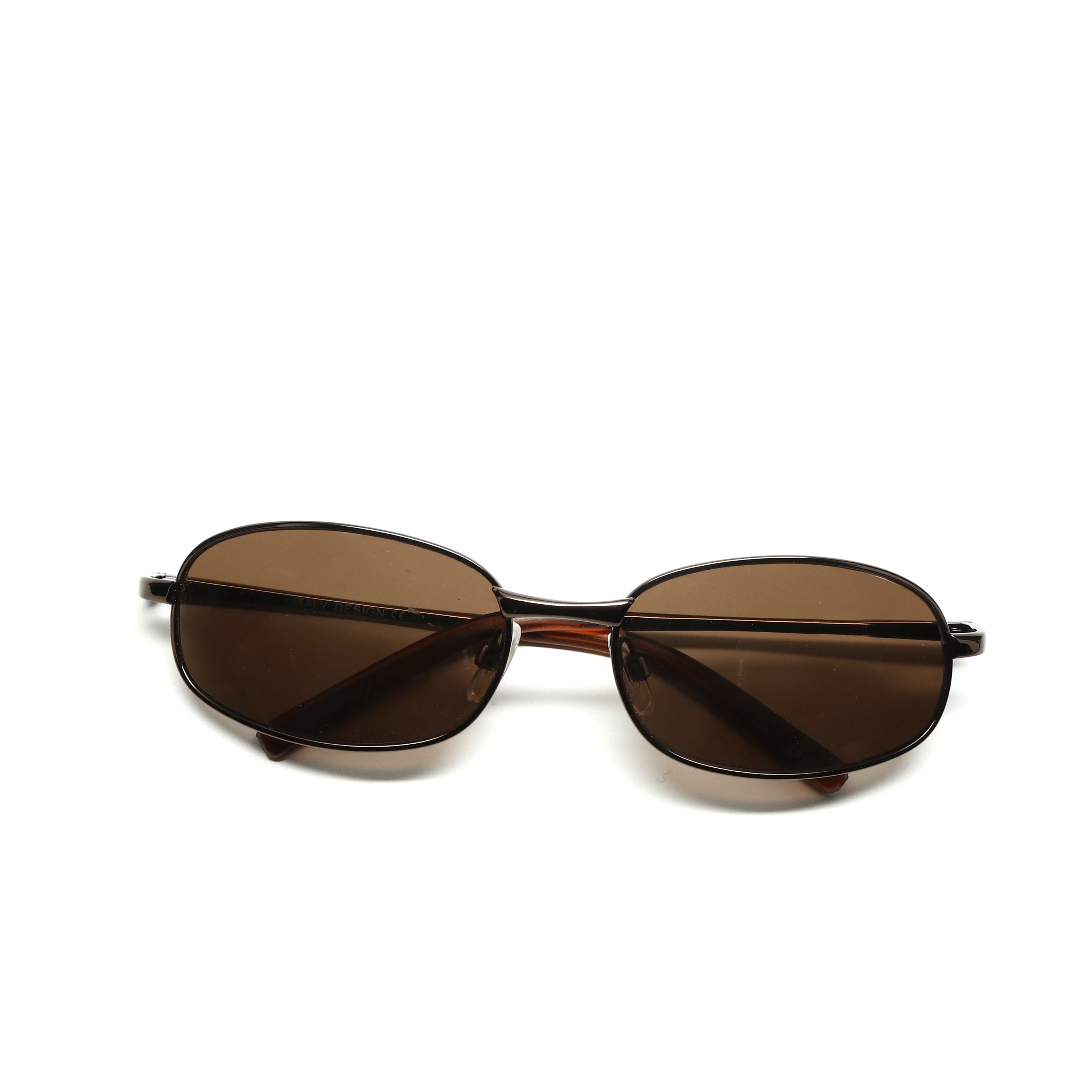 Deluxe True Vintage Dark Brown Rectangle Frame Sunglasses
