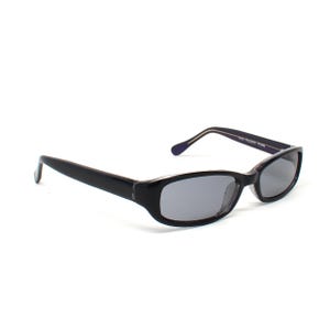 Authentic Vintage 90s Made Slim Transparent Blue Sunglasses
