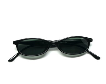 True Vintage 90s Black Narrow Rectangle Frame Deadstock Sunglasses