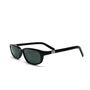 90s Deadstock Black Rectangle Mod Authentic Vintage Sunglasses image 7
