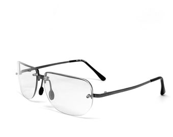 Authentic Vintage 90s Frameless Clear Deadstock Sunglasses