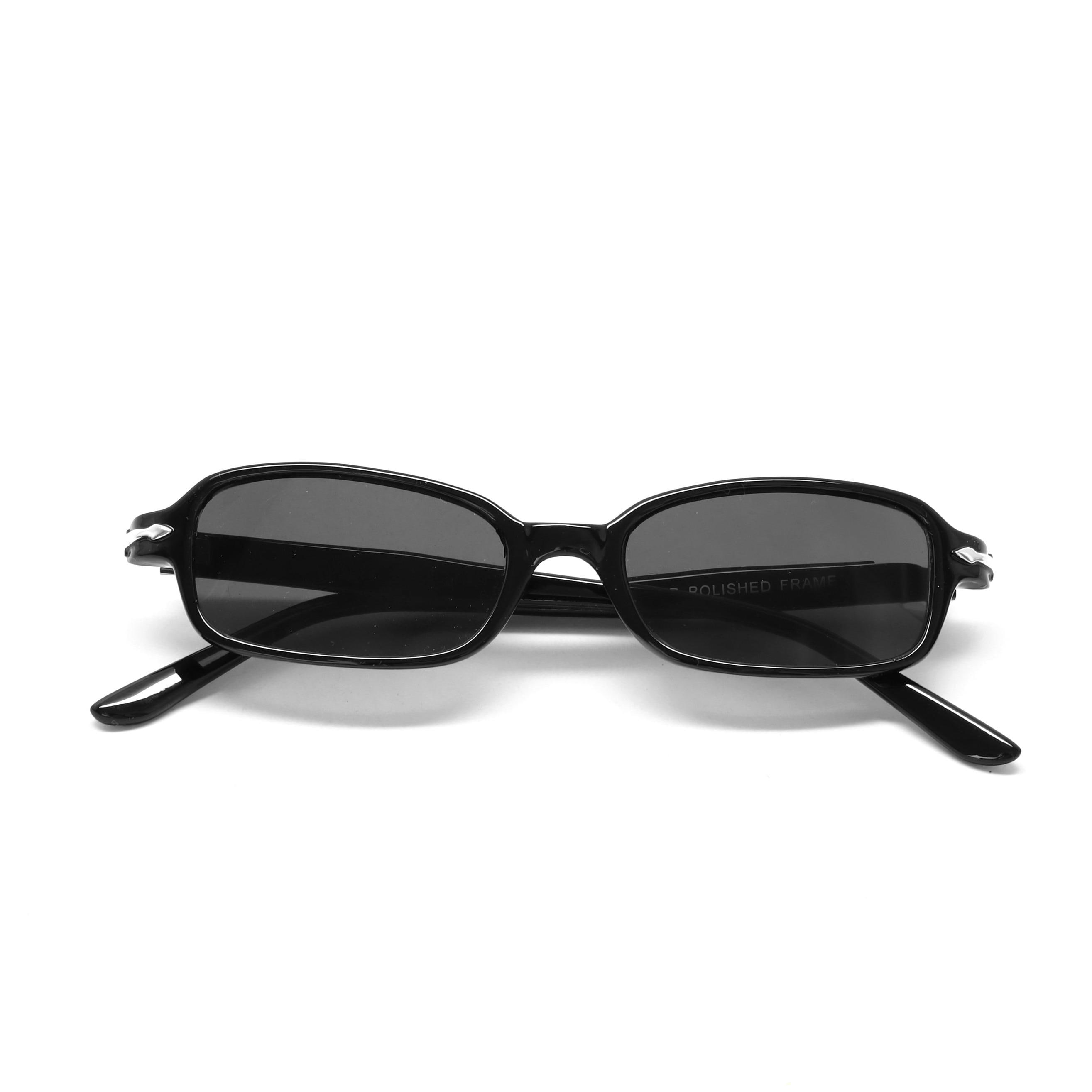 Classic Vintage Rectangular Wire Rim Eyeglasses - Black, Clear Lens, UV Protection, Extra Small - View #13