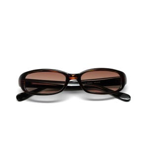 True Vintage 90s Small Fit Red Rectangle Frame Brown Lens Deadstock Sunglasses