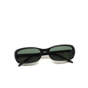 Deluxe Vintage 90s Black Rectangle Frame Deadstock Sunglasses