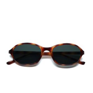 Vintage Deadstock 90s Tortoise Brown Oval Sunglasses - Etsy
