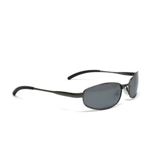 Occhiali da sole ovali avvolgenti vintage anni &#39;90 in filo grigio, modello deadstock