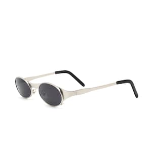 True Vintage Late 90s Industrial Circular Silver Sunglasses